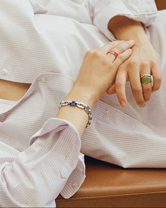 Doppel Chevron Ring